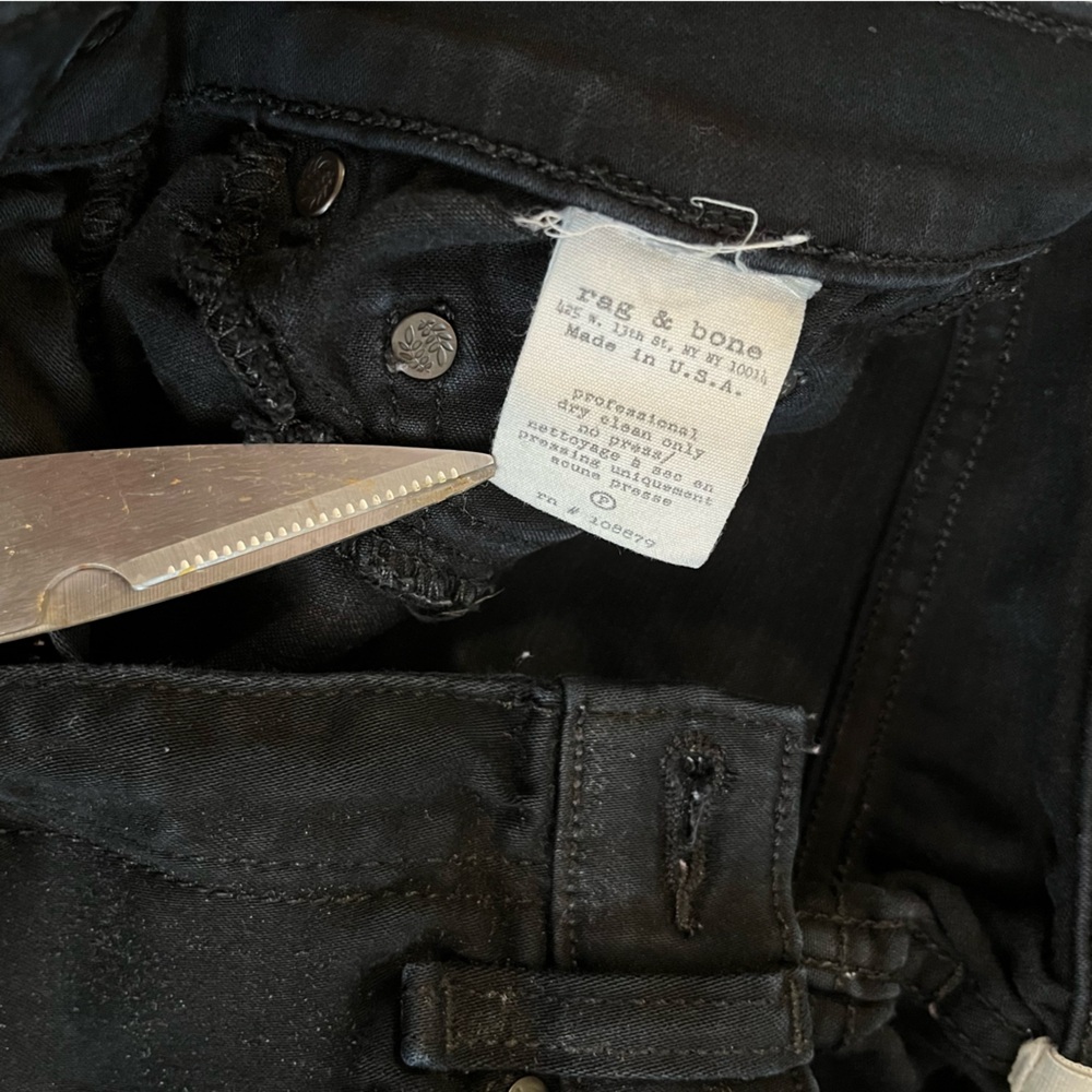 Rag & Bone black high rise skinny jeans 25 - Picture 5 of 6